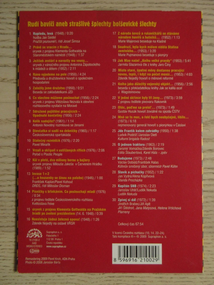 RUDÍ BAVIČI ANEB STRAŠLIVÉ ŠPLECHTY BOLŠEVICKÉ ŠLECHTY, CD MLUVENÉ SLOVO
