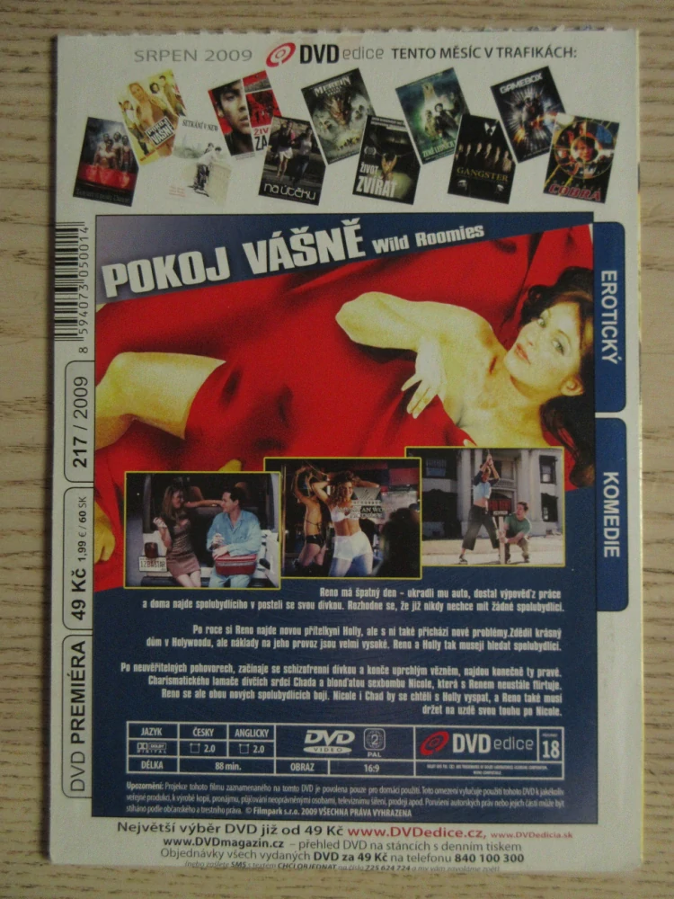 POKOJ VÁŠNĚ, A. J. BUCKLEY, H. FIELDS, DVD FILM