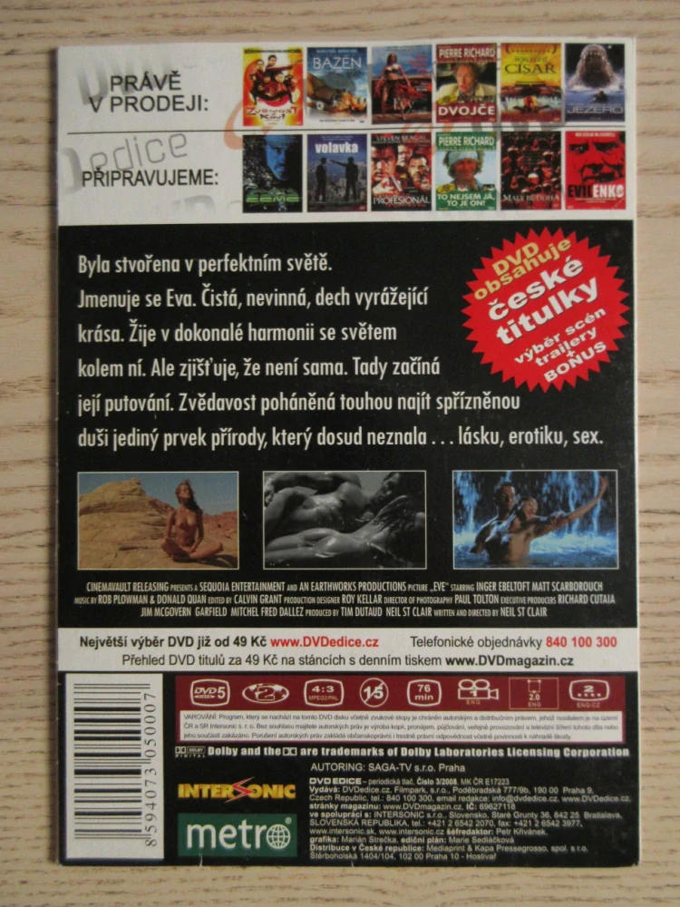 ZROZENÍ EVY, I. EBELTOFT, M. SCARBOROUCH, DVD FILM