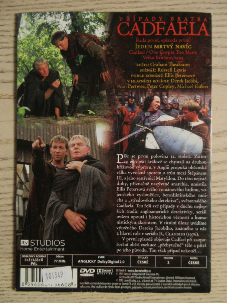 PŘÍPADY BRATRA CADFAELA, JEDEN MRTVÝ NAVÍC, D. JACOBI, S. PERTWEE, DVD FILM