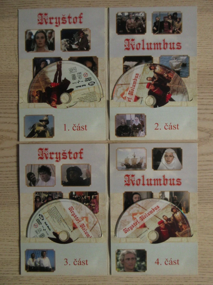 KRYŠTOF KOLUMBUS, G. BYRNE, O. REED, ČÁST 1-4, 4X DVD FILM