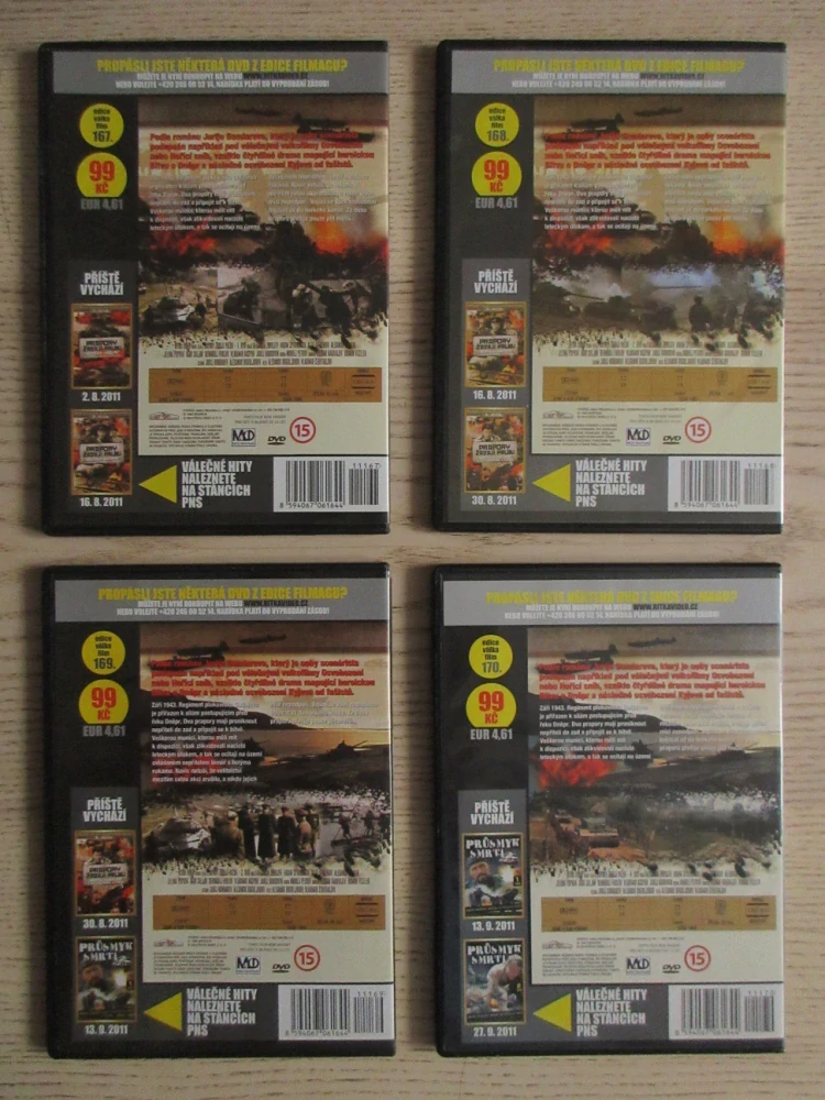PRAPORY ŽÁDAJÍ PALBU, BITVA O DNĚPR A OSVOBOZENÍ KYJEVA, DVD 1-4, DVD FILM