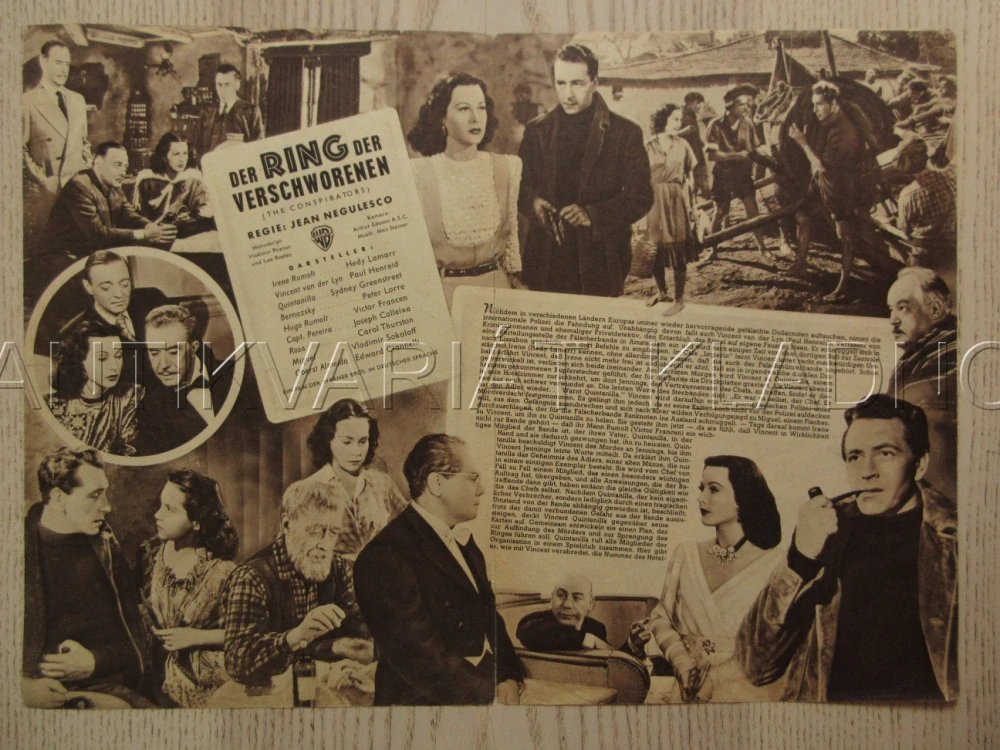 THE CONSPIRATORS, H. LAMARR, P. HENREID, BIO PROGRAM Č. 2011