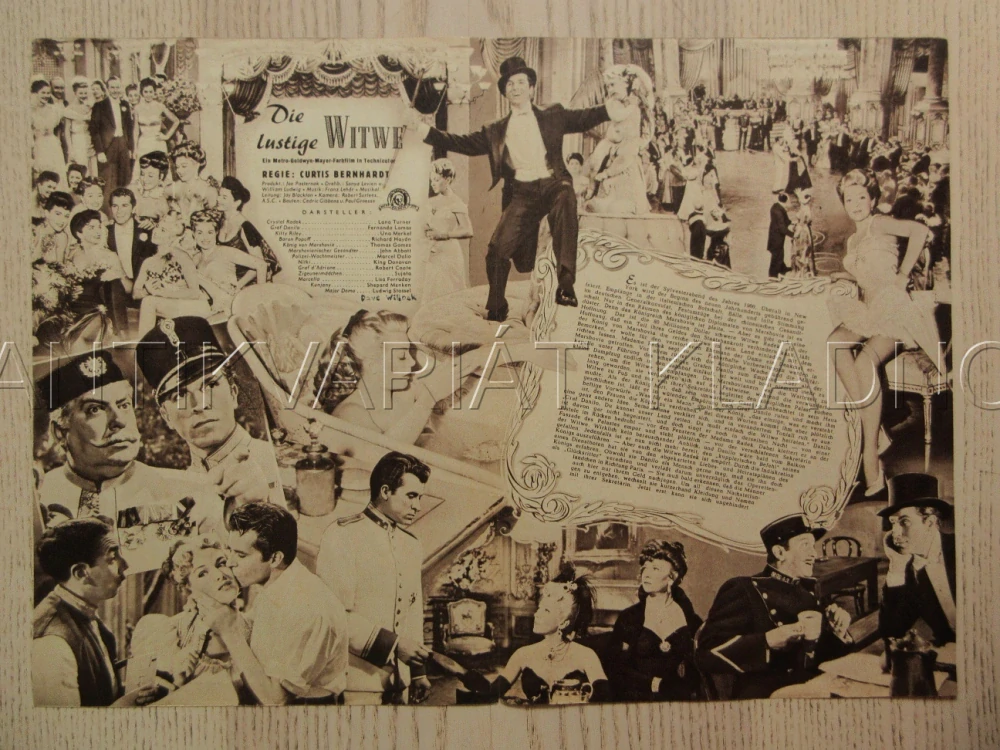 VESELÁ VDOVA, DIE LUSTIGE WITWE, L. TURNER, F. LAMAS, BIO PROGRAM Č. 2036