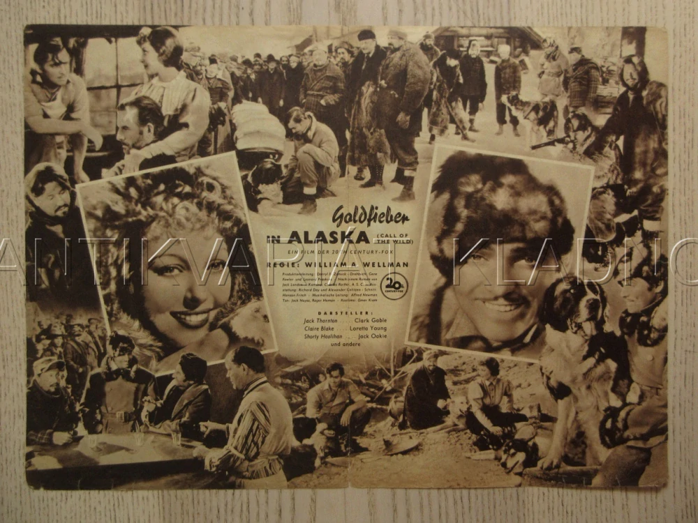 THE CALL OF THE WILD, C. GABLE, L. YOUNG, J. OAKIE, BIO PROGRAM Č. 2129