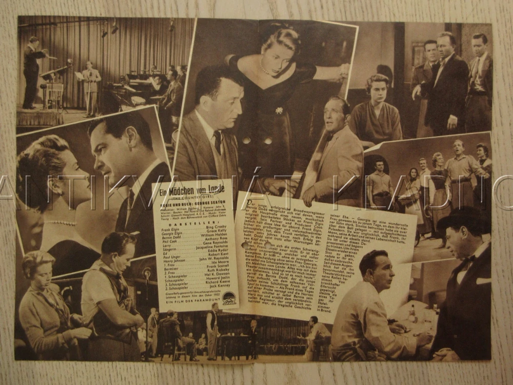 THE COUNTRY GIRL, B. CROSBY, G. KELLY, W. HOLDEN, BIO PROGRAM Č. 2778