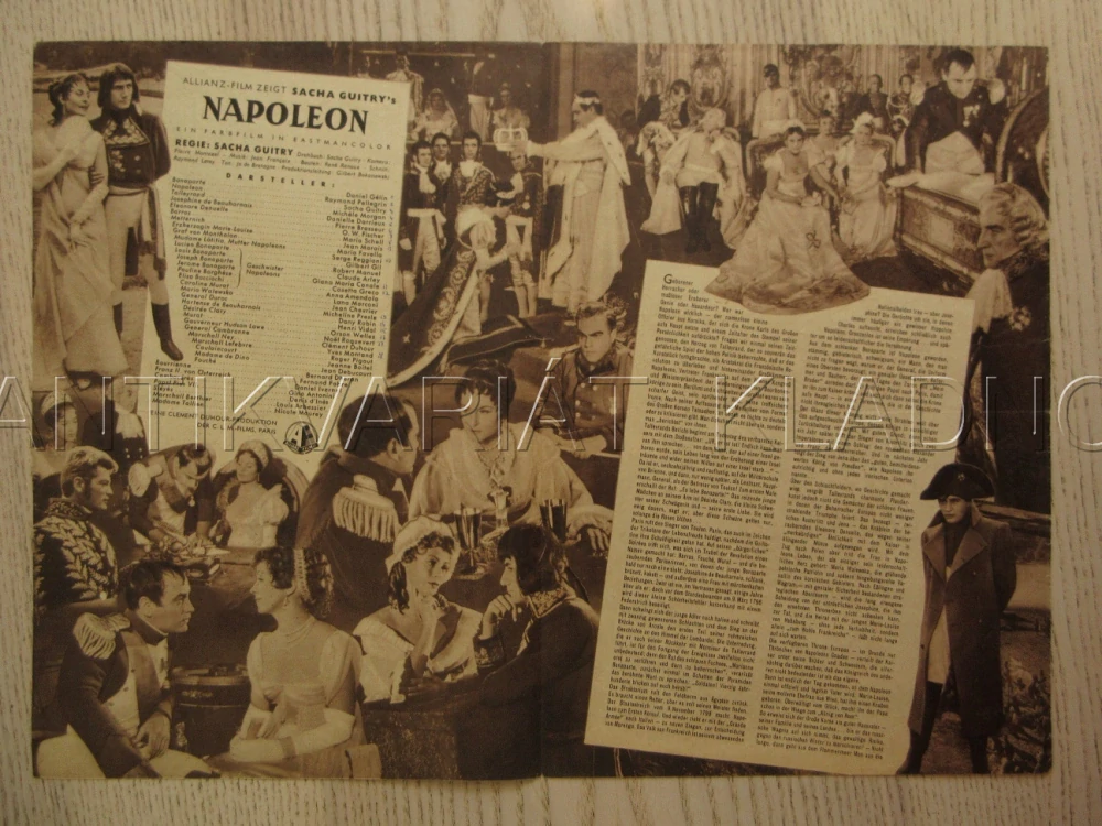 NAPOLÉON, D. GÉLIN, R. PELLEGRIN, D. DARRIEUX, BIO PROGRAM Č. 3235