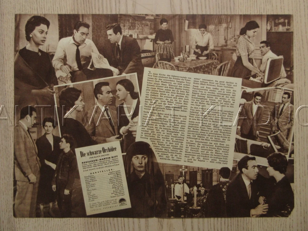 THE BLACK ORCHID, S. LOREN, A. QUINN, I. BALIN, BIO PROGRAM Č. 4741