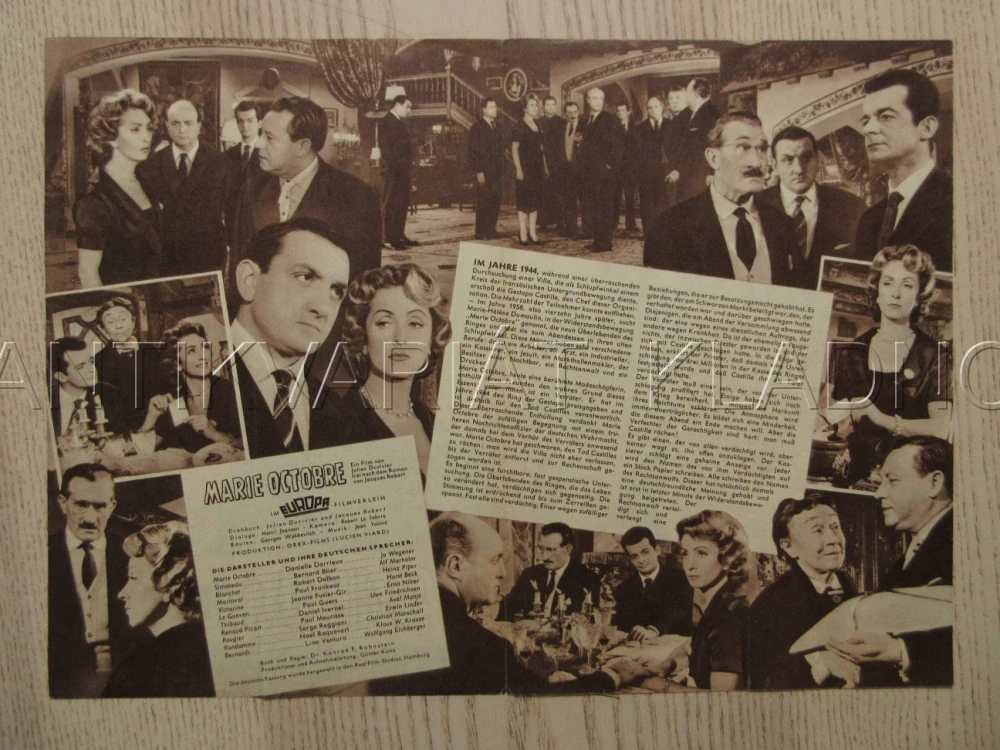 MARIE-OCTOBRE, D. DARRIEUX, L. VENTURA, B. BLIER, BIO PROGRAM Č. 4849