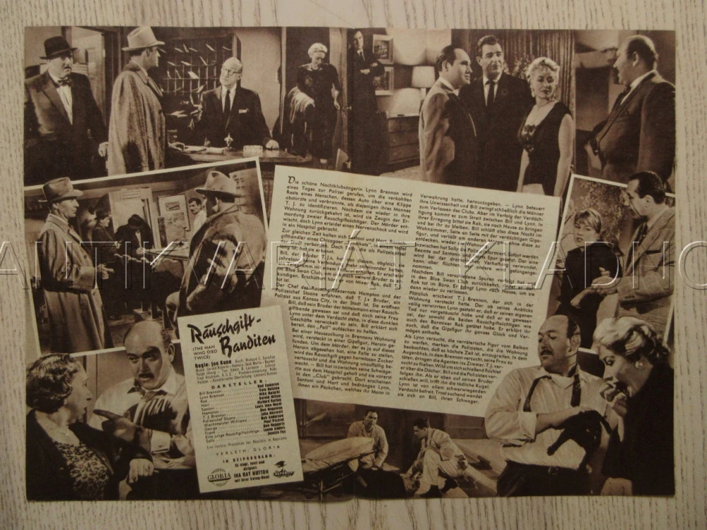 THE MAN WHO DIED TWICE, R. CAMERON, V. RALSTON-HRUBÁ, M. MAZURKI, BIO PROGRAM Č. 4942