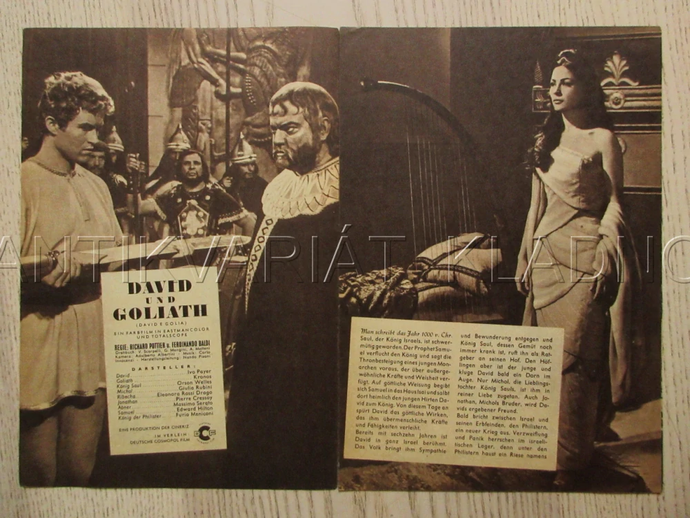 DAVID E GOLIA, I. PAYER, KRONOS, O. WELLES, BIO PROGRAM Č. 05275