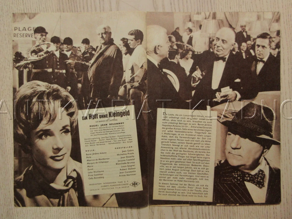 LE BARON DE L'ECLUSE, J. GABIN, M. PRESLE, J. CONSTANTIN, BIO PROGRAM Č. 05296