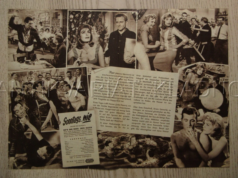NIKDY V NEDĚLI, M. MERCOURI, J. DASSIN, G. FOUNDAS, BIO PROGRAM Č. 5416