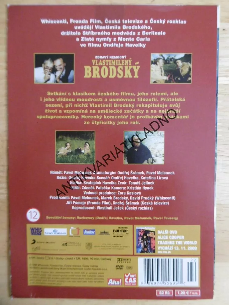 ZDRAVÝ NEMOCNÝ VLASTIMILENÝ BRODSKÝ, DVD FILM
