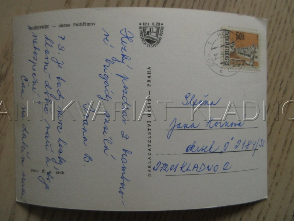 HOŘEPNÍK, STŘECHA KOSTELÍKA, VESNICE, OKRES PELHŘIMOV, POHLEDNICE 743