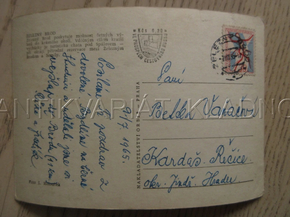 ŽELEZNÝ BROD, TURISTICKÁ CHATA POD SPÁLOVEM, OKRES JABLONEC NAD NISOU, POHLEDNICE 749
