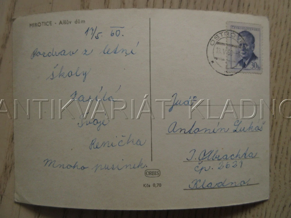 MIROTICE, ALŠŮV DŮM, CHATA, OKRES PÍSEK, POHLEDNICE 752