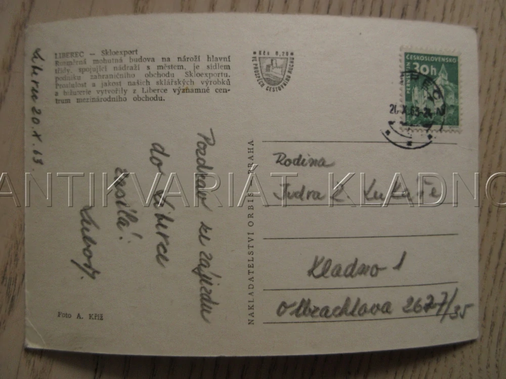 LIBEREC, SKLOEXPORT, MOHUTNÁ BUDOVA, TRAMVAJ, OKRES LIBEREC, POHLEDNICE 760