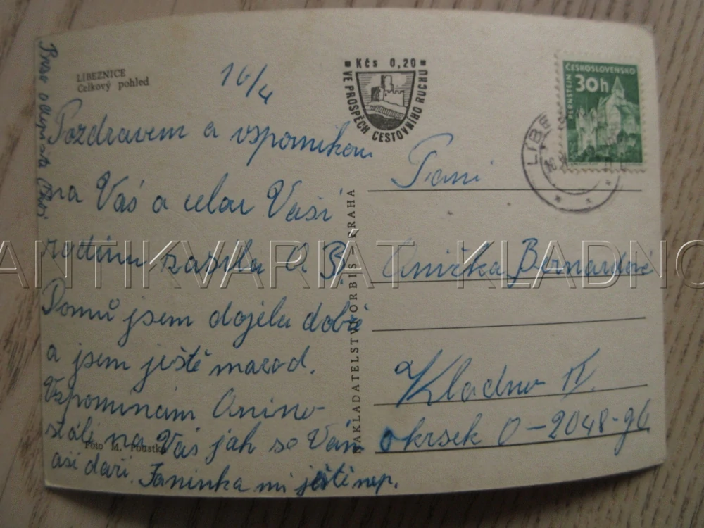 LÍBEZNICE, CELKOVÝ POHLED NA OBEC, CESTA, OKRES PRAHA-VÝCHOD, POHLEDNICE 787