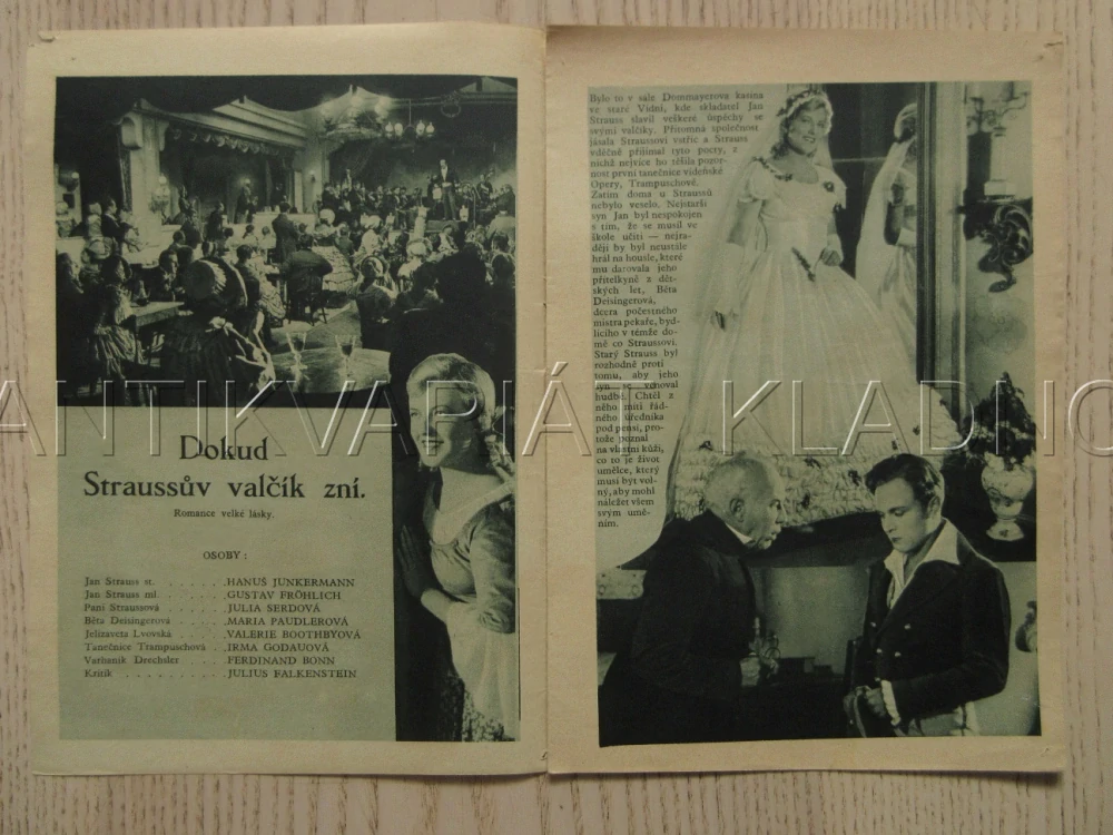 DOKUD STRAUSSŮV VALČÍK ZNÍ., H. JUNKERMANN, G. FRÖHLICH, J. SERDOVÁ, BIO PROGRAM ZŠ Č. 59, 1932