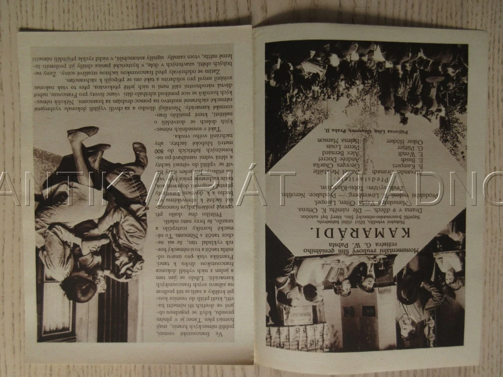 KAMARÁDI, R: G. W. PABST, D. MENDAILLE, G. CHARLIA, A. DUCRET, BIO PROGRAM ZŠ Č. 62, 1932