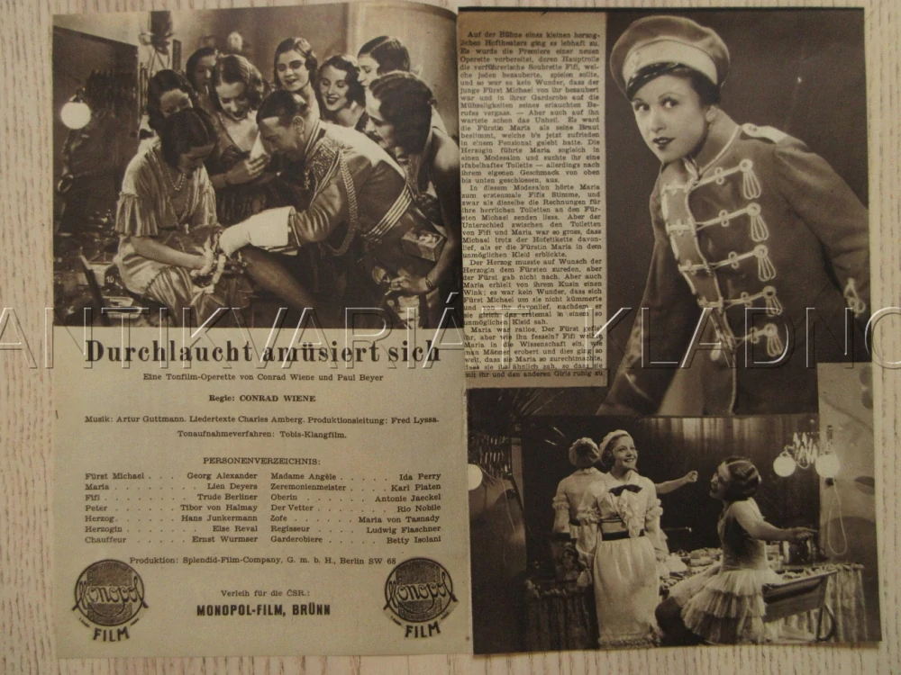 JASNOST SE BAVÍ!, R: C. WIENE, J. ALEXANDER, L. DEYERSOVÁ, T. HALMEY, NĚMECKY, BIO PROGRAM ZŠ Č. 78, 1932