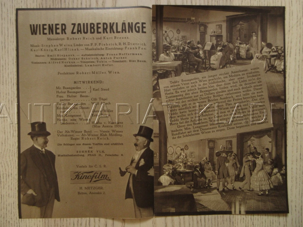 VÍDEŇSKÉ ČAROVNÉ ZVUKY, K. STAUD, C. W. ALBACH, G. MÜLLER, NĚMECKY, BIO PROGRAM ZŠ Č. 81, 1932