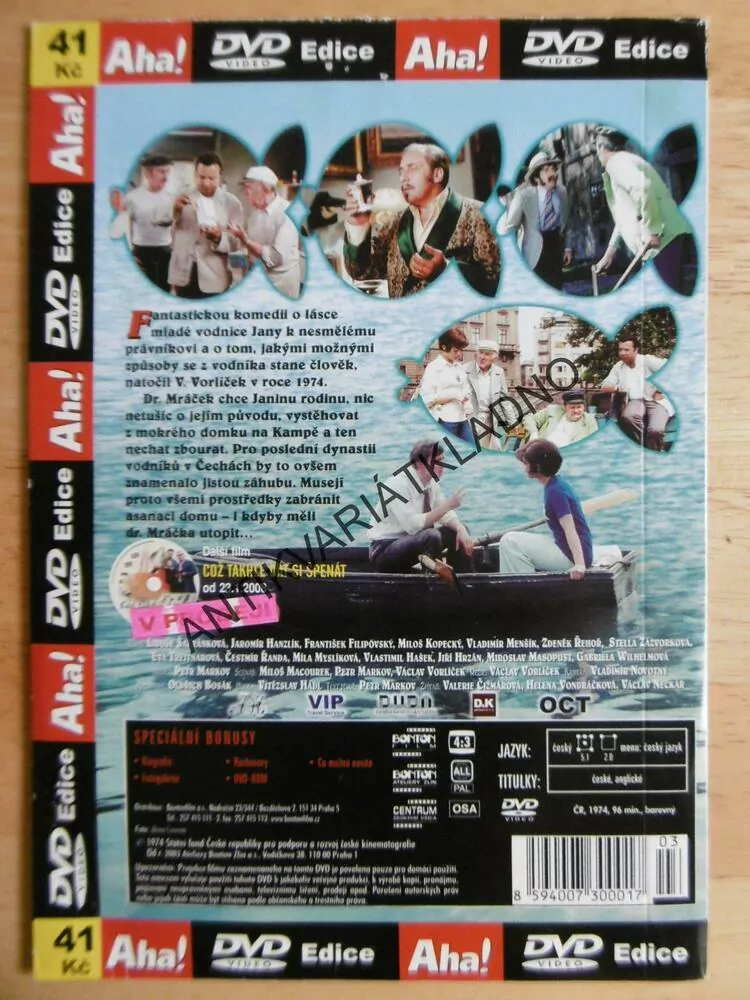 JAK UTOPIT DR. MRÁČKA ANEB KONEC VODNÍKŮ V ČECHÁCH, DVD FILM 