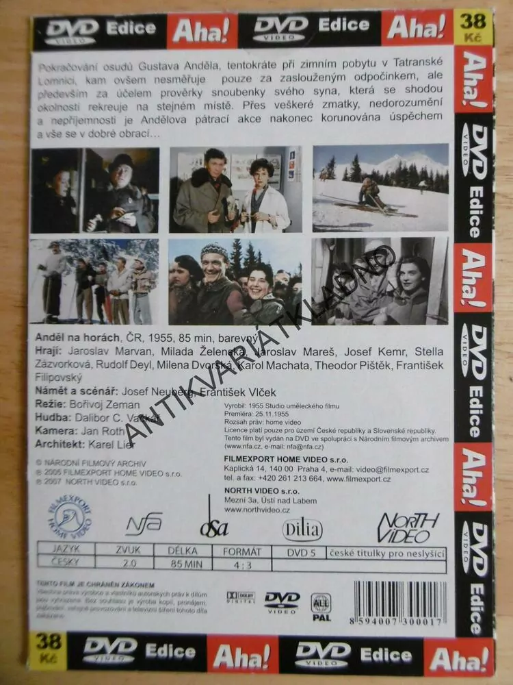 ANDĚL NA HORÁCH, MARVAN, DVD FILM 