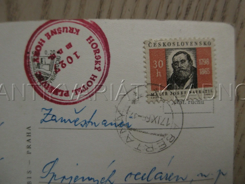KRUŠNÉ HORY, HOTEL NA HOŘE PLEŠIVEC, OKRES KARLOVY VARY, POHLEDNICE 805