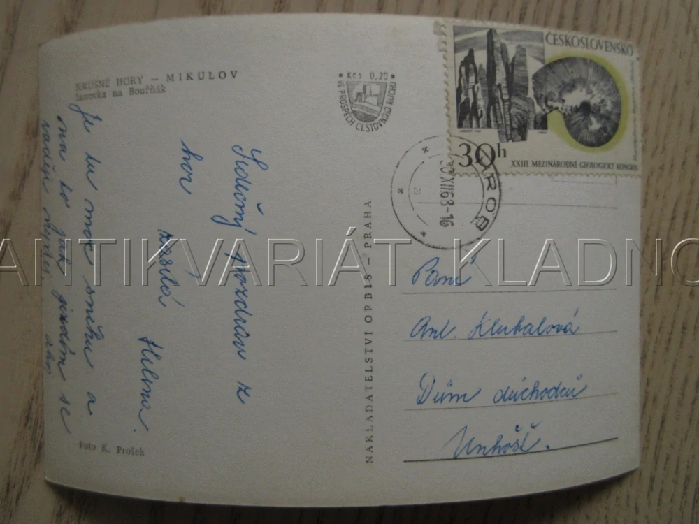 KRUŠNÉ HORY, MIKULOV, LANOVKA NA BOURŇÁK, VETERÁNY, OKRES TEPLICE, POHLEDNICE 806