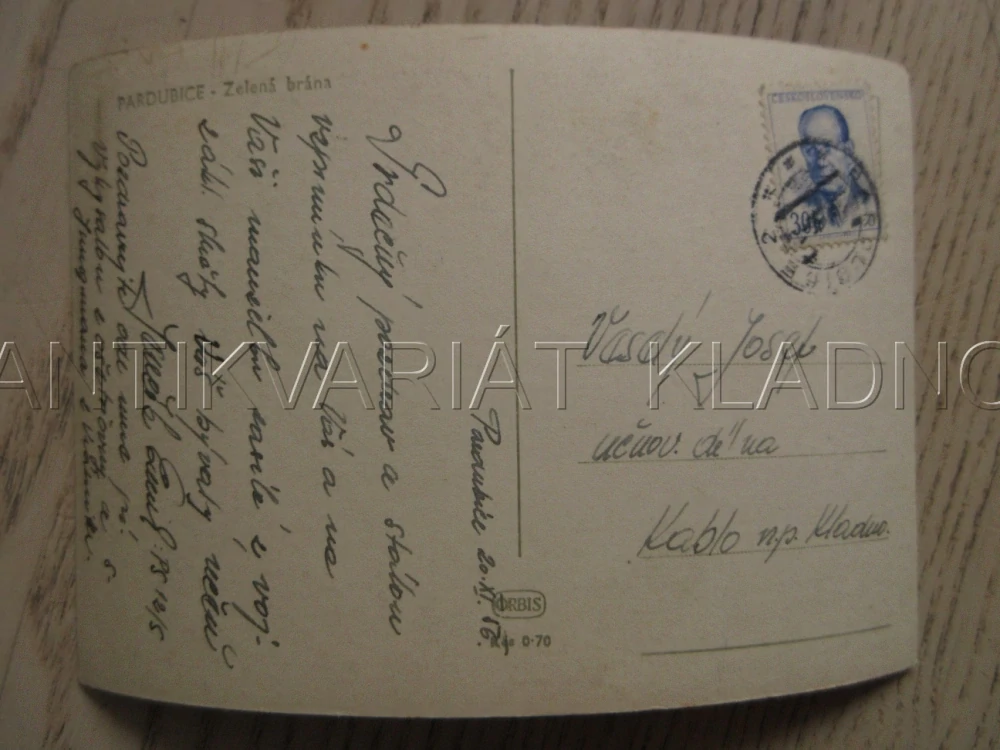 PARDUBICE, ZELENÁ BRÁNA, OKRES PARDUBICE, POHLEDNICE 808