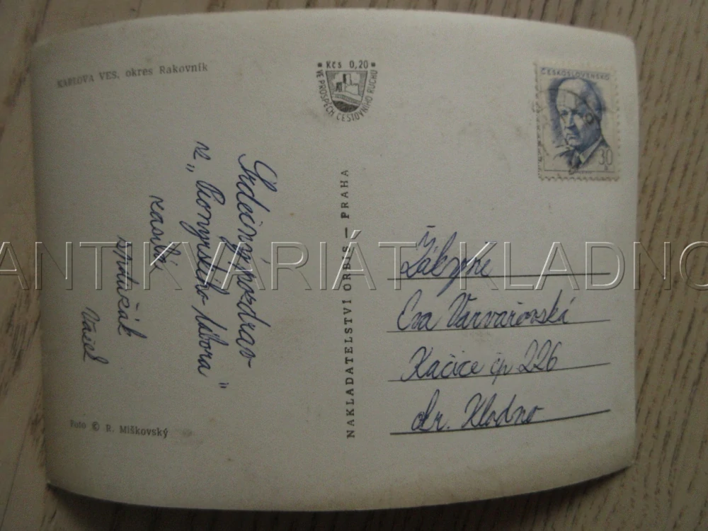 KARLOVA VES, OKRES RAKOVNÍK, POHLEDNICE 813