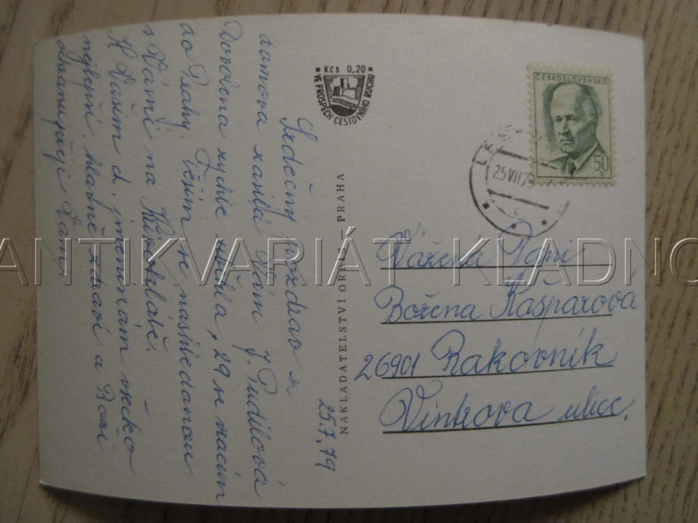 PACOV, BUSTA ANTONÍNA SOVY, AUTO-VETERÁN, OKRES PELHŘIMOV, POHLEDNICE 815