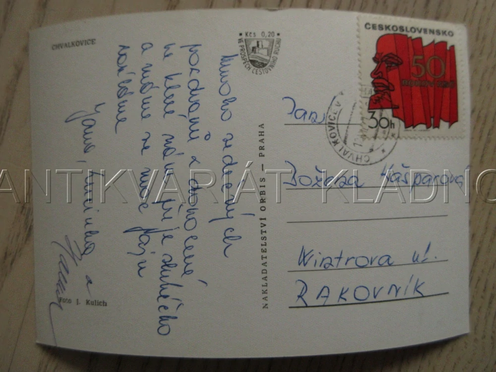 CHVALKOVICE, POHLED NA OBEC, OKRES NÁCHOD, POHLEDNICE 817