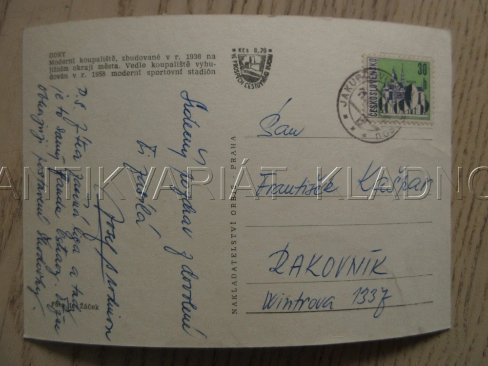 ODRY, KOUPALIŠTĚ, OKRES NOVÝ JIČÍN, POHLEDNICE 819