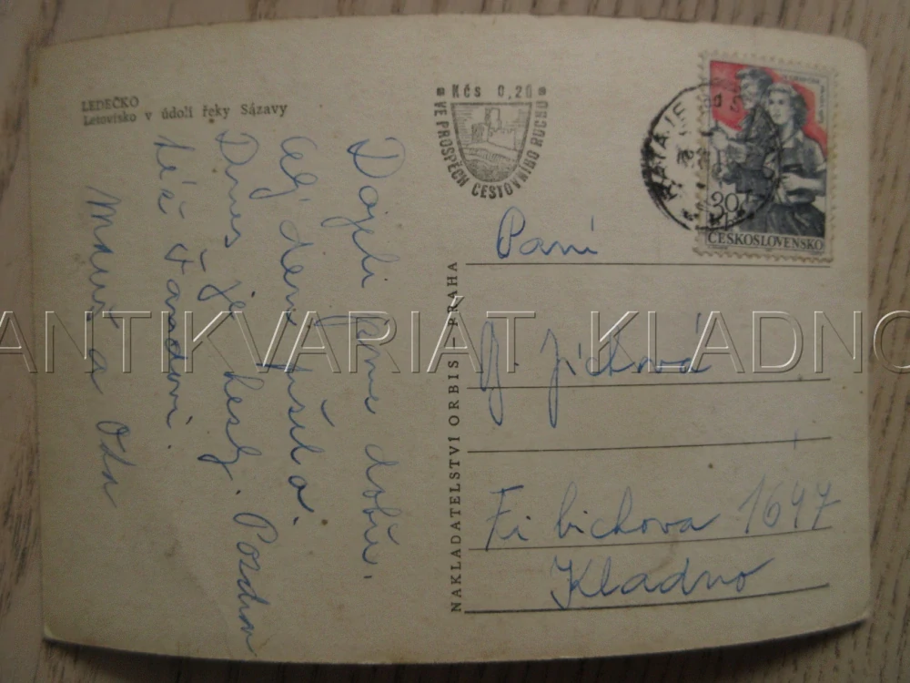 LEDEČKO, LETOVISKO V ÚDOLÍ ŘEKY SÁZAVY, OKRES KUTNÁ HORA, POHLEDNICE 833