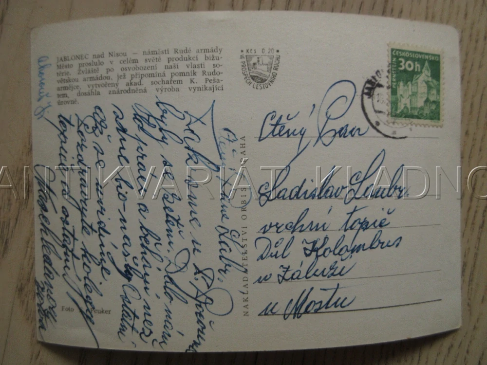 JABLONEC NAD NISOU, SOCHA, NÁMĚSTÍ RUDÉ ARMÁDY, OKRES PLZEŇ, POHLEDNICE 839