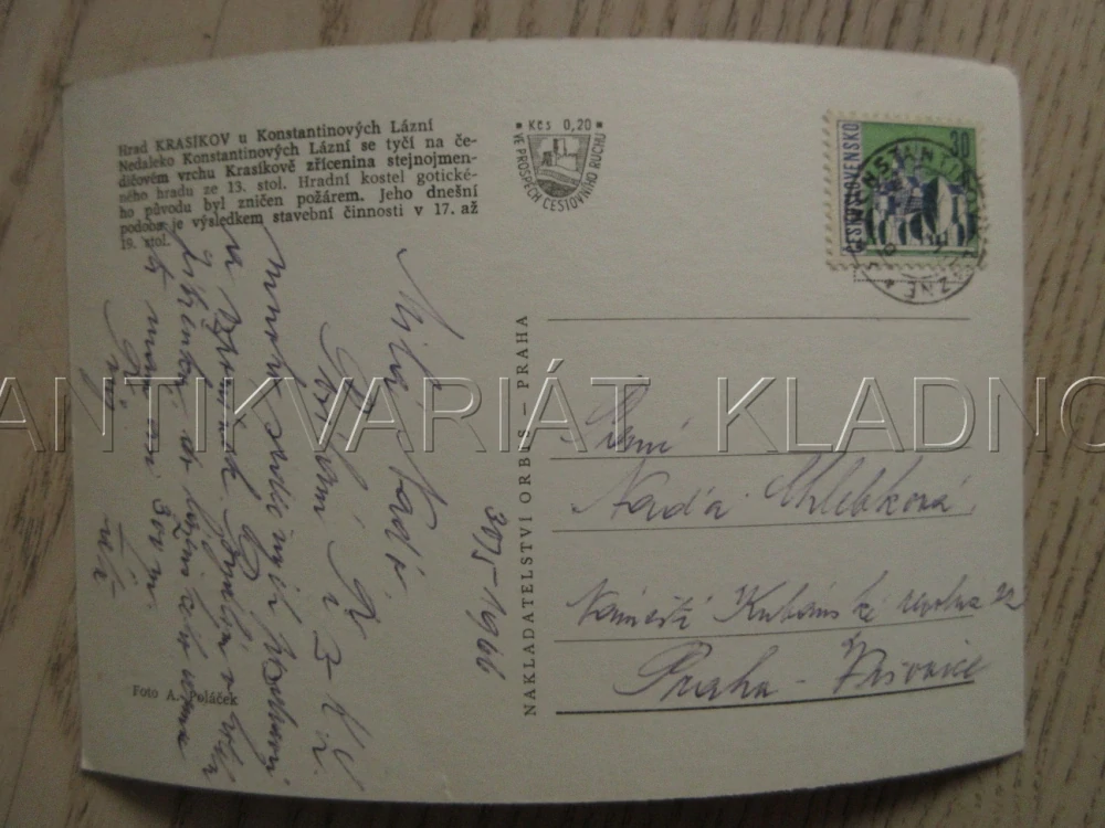 HRAD KRASÍKOV / ŠVAMBERK, KONSTANTINOVY LÁZNĚ, OKRES TACHOV, POHLEDNICE 858