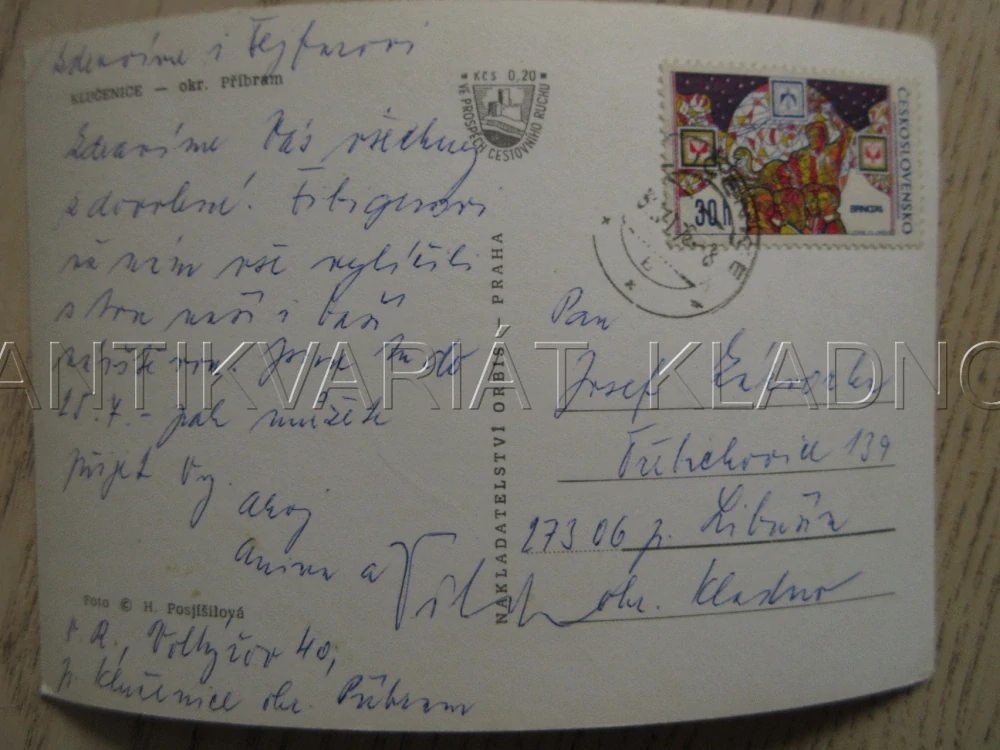 KLUČENICE, CELKOVÝ POHLED NA OBEC, OKRES PŘÍBRAM, POHLEDNICE 866