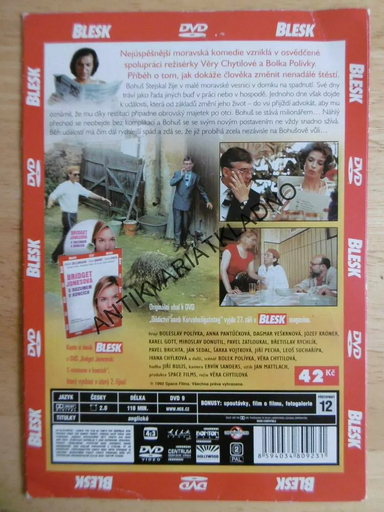 DĚDICTVÍ ANEB KURVAHOŠIGUTNTAG, DVD FILM 