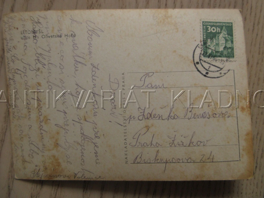 LITOMYŠL, ULICE NA OLIVETSKÉ HOŘE, OKRES SVITAVY, POHLEDNICE 881