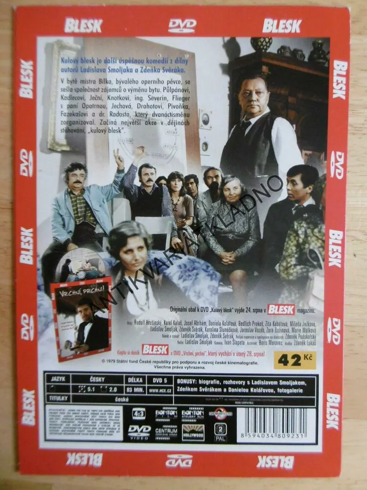 KULOVÝ BLESK, DVD FILM 