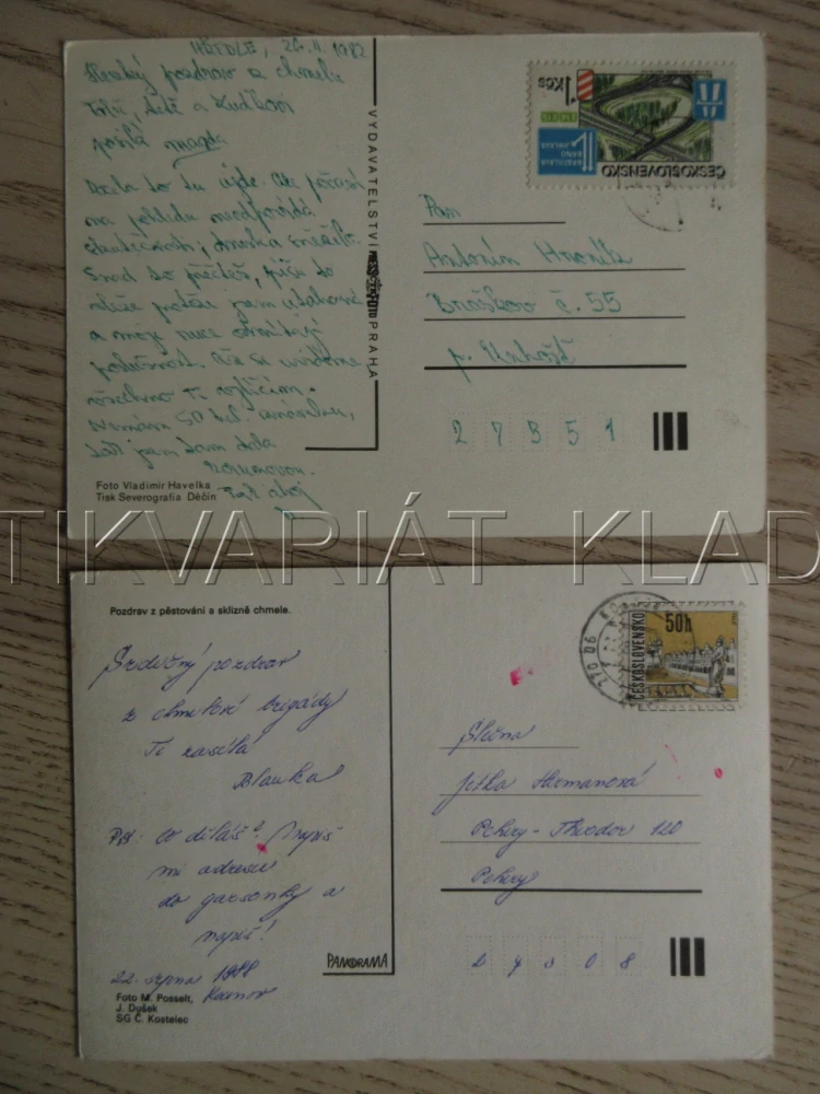 POZDRAV Z CHMELOVÉ BRIGÁDY, 2X POHLEDNICE 903