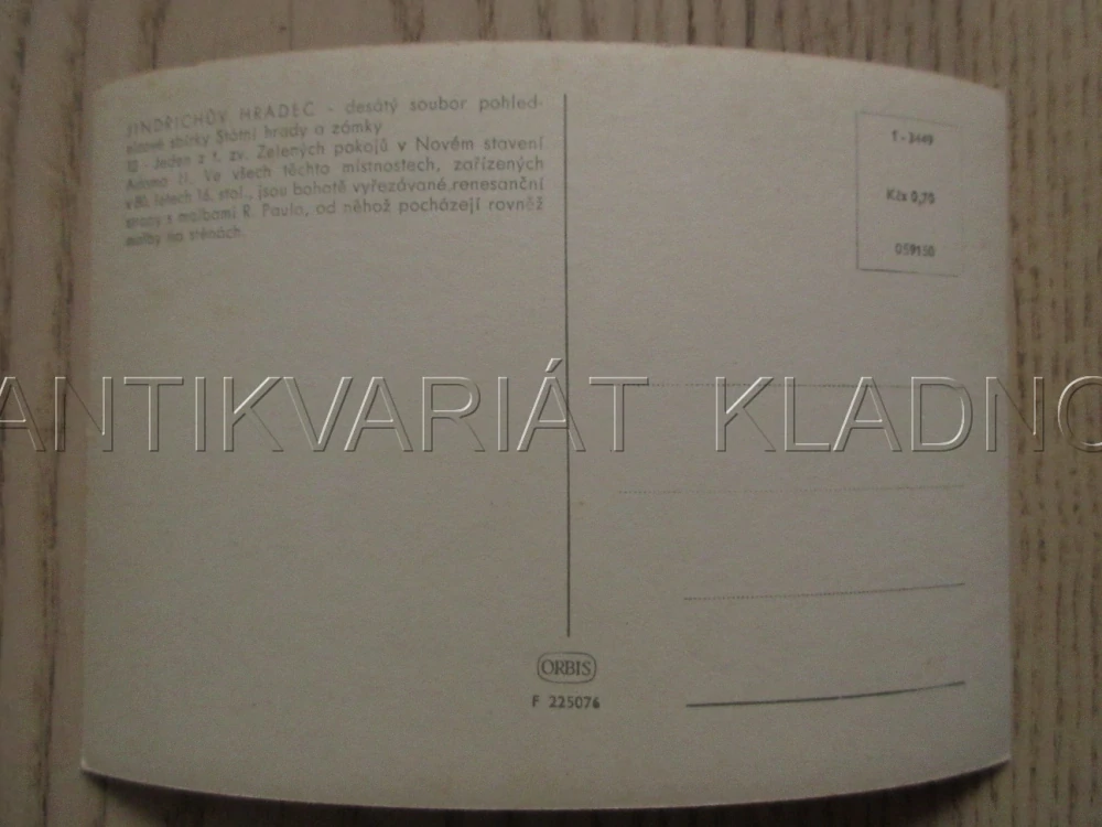 OKRES JINDŘICHŮV HRADEC, STÁTNÍ HRAD A ZÁMEK, OBRAZ, POHLEDNICE 915