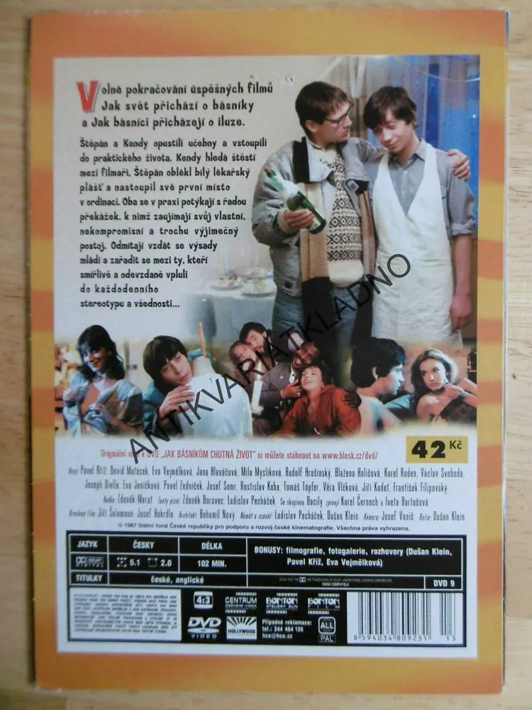 JAK BÁSNÍKŮM CHUTNÁ ŽIVOT, DVD FILM  ČR