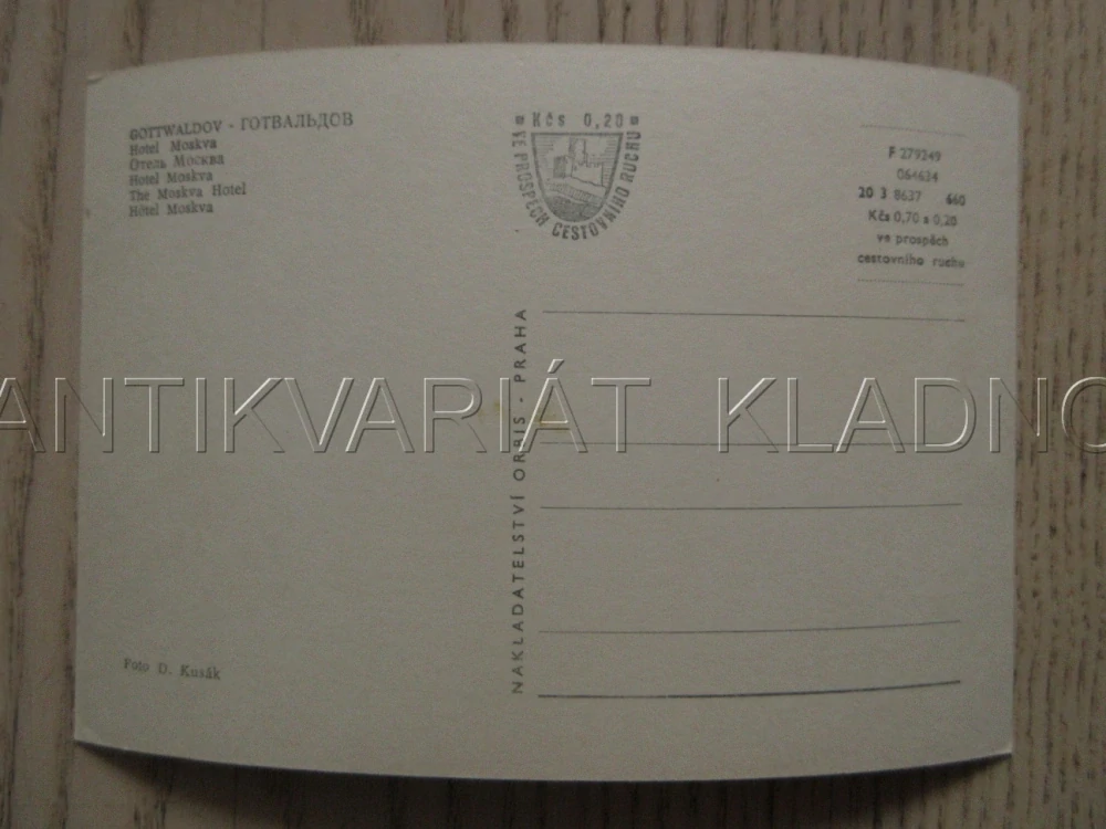 GOTTWALDOV, HOTEL MOSKVA, KINO, OKRES ZLÍN, POHLEDNICE 945