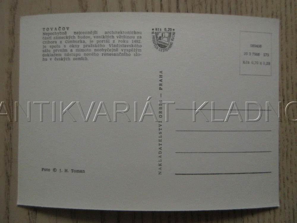 TOVAČOV, OKRES PŘEROV, POHLEDNICE 962