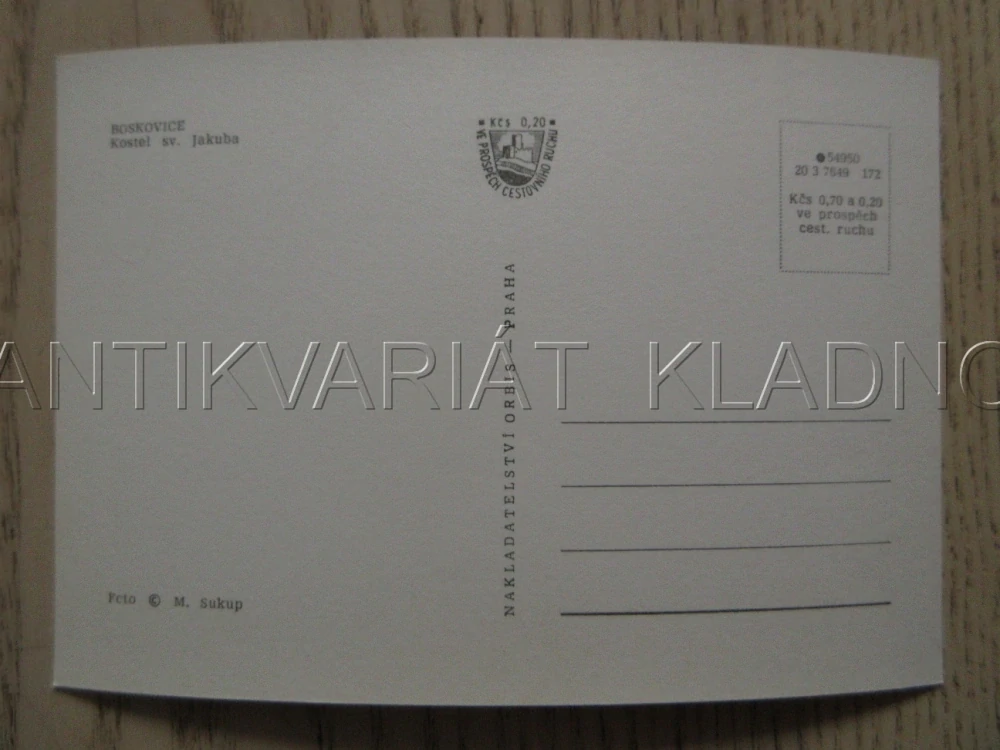 BOSKOVICE, KOSTEL SV. JAKUBA, VETERÁN, OKRES BLANSKO, POHLEDNICE 968