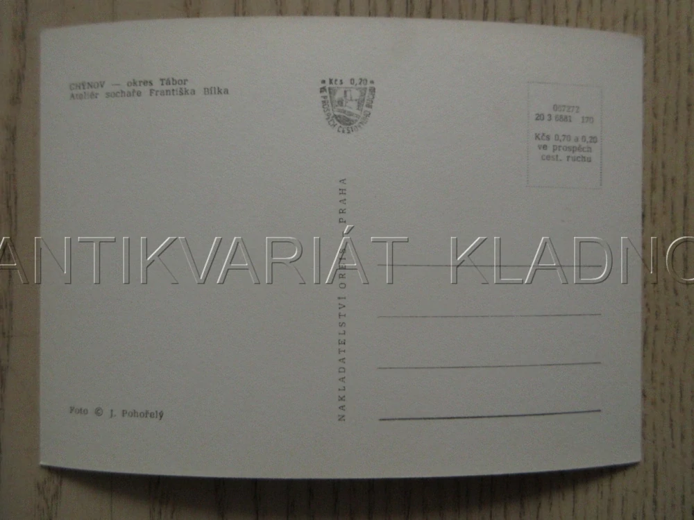 CHÝŇOV, ATELIÉR SOCHAŘE FRANTIŠKA BÍLKA, OKRES TÁBOR, POHLEDNICE 974